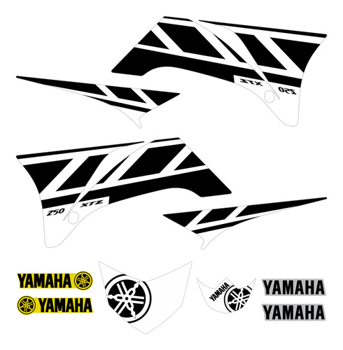 Kit Adesivo Yamaha Xtz 250 Lander Limited Amarela