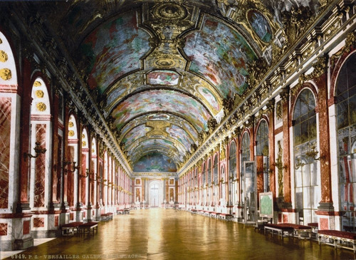 Versailles Hall Of Mirrors Ninterior View Of The Hall O...