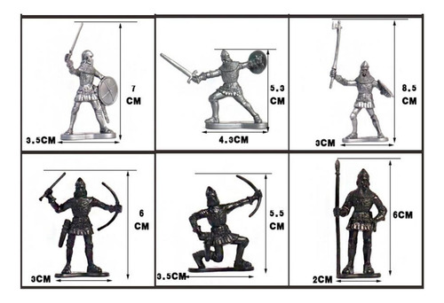 Juego De 112 Juguetes De Caballeros, Figura De Plástico