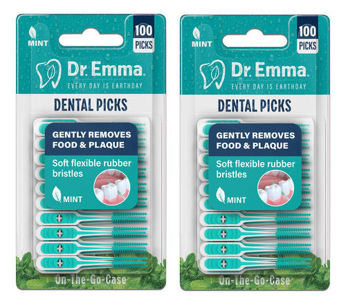 Dr. Emma Puas Dentales De Menta Para Brochas, 100 Unidades,