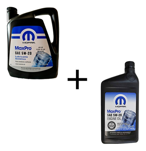 Aceite De Motor Mopar 5w20 5lts Jeep Grand Cherokee Año 2008