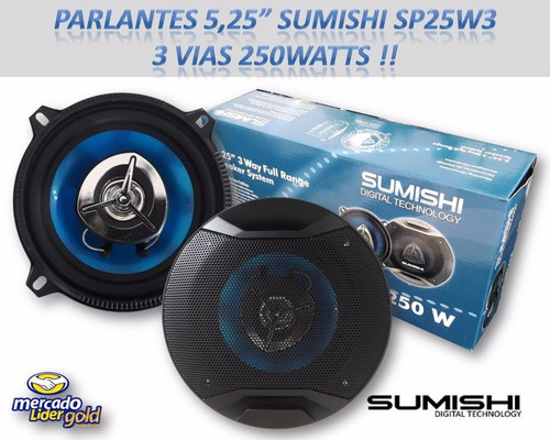 Parlantes 5,25 Sumishi Sp25w3 3 Vias 250watts !! Oferta !!