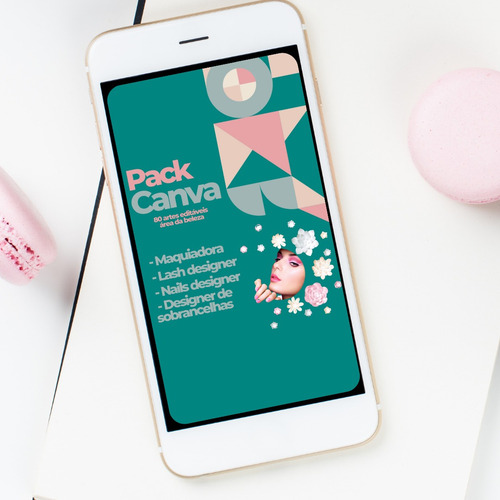 Imagem 1 de 1 de Pack Canva Com 80 Artes Editáveis Área Da Beleza