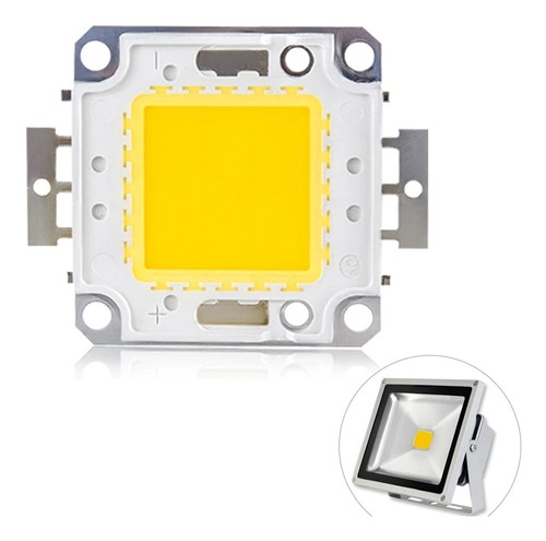 Luz Led 30w 6400k Chip Blanco Reflector Cob 24v 36v 900ma