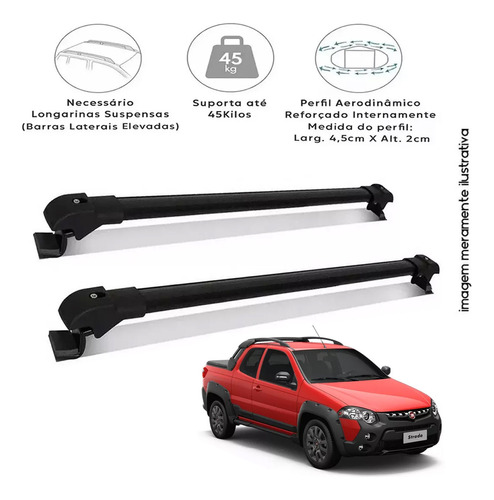 Rack De Teto Travessa Slim Preto Strada Locker 3 Portas