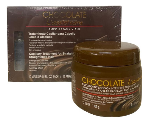 Chocolate Lassio Care Ampolletas + Mascarilla 360g
