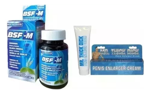 Kit De Alargador Pene Crema Mr Thick Dick Mas Bsfm Pastillas