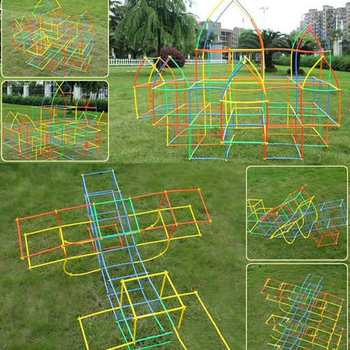 400 Bloques Juguetes De Construcción Pajitas De Construcción