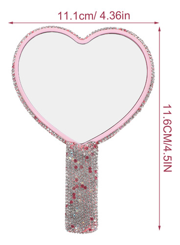 Espejo De Mano, Espejo Compacto, Portátil, Con Diamantes De