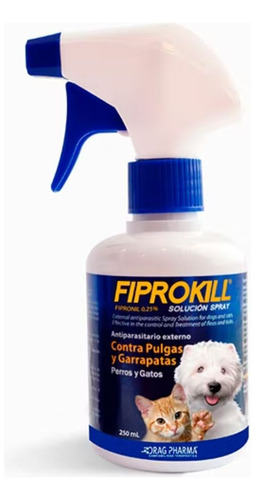 Fiprokill Spray 250 Ml Tópica Perros Y Gatos Dph #11-3550-1