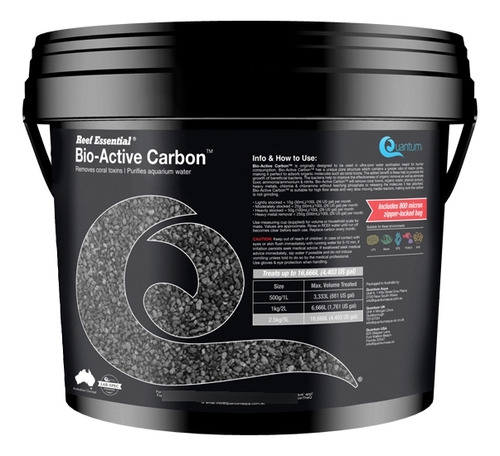 Bio Active Carbon 1kg Quantum Carvão Ativado Para Aquário