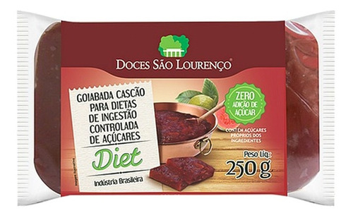 Goiabada Cascão Tablete Diet 250g Doces São Lourenço