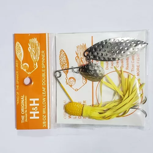 Señuelo H&h 3/8 Oz Willow Leaf Double Spinner Pesca Doble