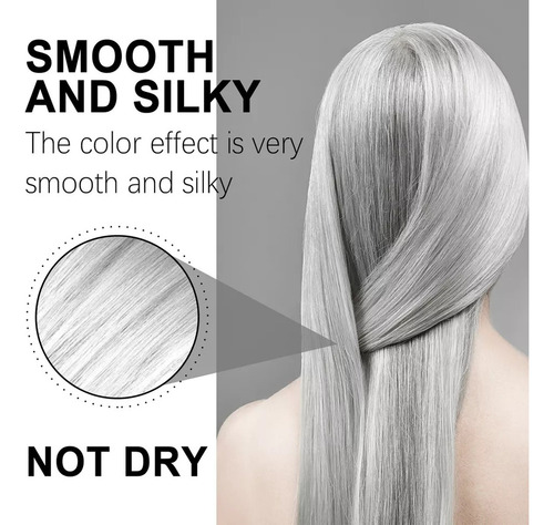 Tinte Permanente Para Cabello Gris De Larga Duración 100ml