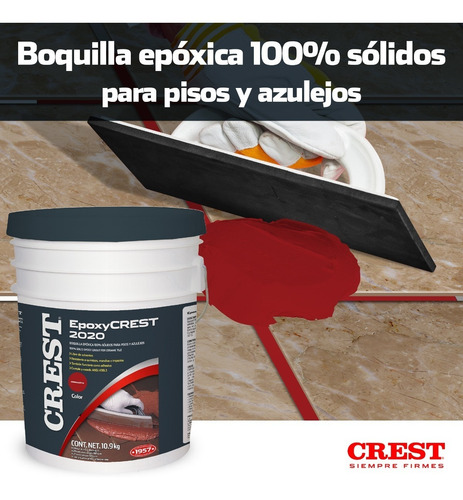 Emboquillador Epóxico Epoxycrest 2020 Terracota Cubeta 10 Kg