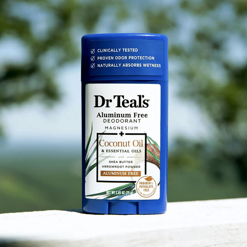 Desodorante Dr. Teal's, Aceite De Coco Sin Aluminio, 80 Ml (