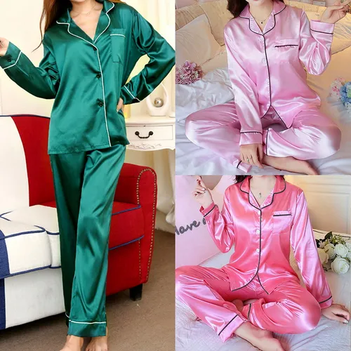 Conjunto De Pijama De Seda Para Mujer, Pijama, Ropa De Dormi
