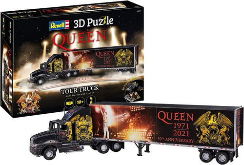 Rompecabezas 3d Trailer Tour Truck Queen Tractocamion 58 Ctm