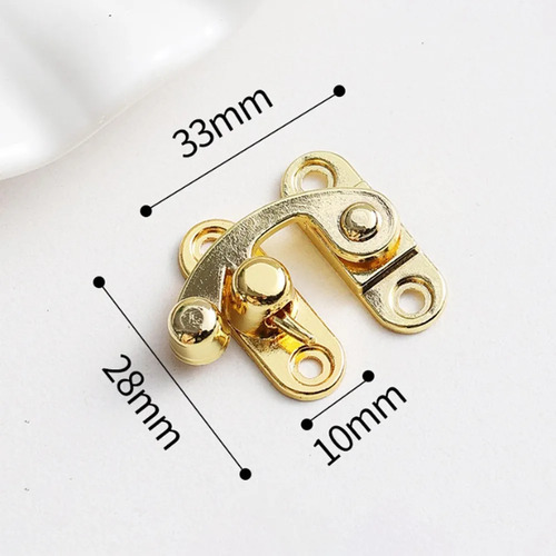 Fecho De Gancho Mini Horn Lock De 10 Peças