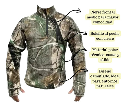 Poleron Con Cierre Hombre Poleron Hombre Poleron Polar Caza