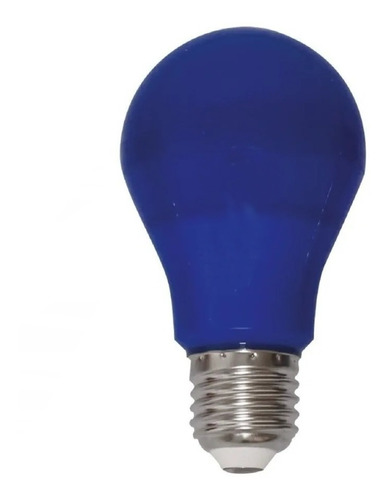 Lâmpada Led Bulbo A60 6w E27 Bivolt Azul Cores 