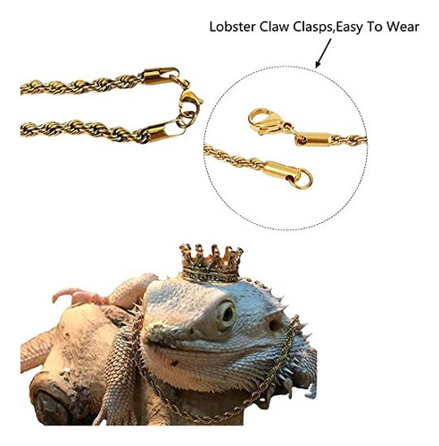 Kunbiuh Juego De 2 Collares Con Corona De Lagarto, Traje De