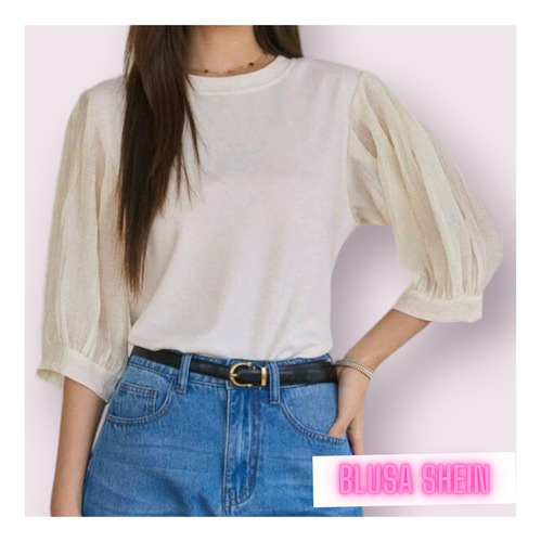 Blusa Manga 3/4 Marca Shein