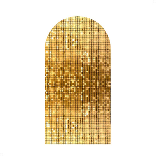 Painel Romano Sublimado Em Tecido C/elástico Só Frente 1x2m Cor Paetê Dourado - Anv-2976