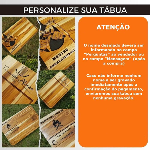 Imagem 6 de 9 de Tabua Carne Churrasco Vasco Presente Para Namorado