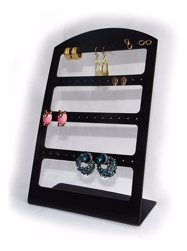 Imagen 1 de 2 de Exhibidor Aretes Acrilico Zarcillo Negro Suxes Sas