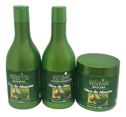 Kit Cacheados Com Reparador Óleo De Abacate - 4 Produtos