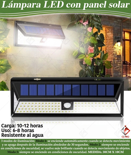 *lámpara Con Sensor Led Y Panel Solar*