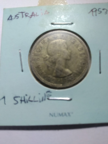 Moneda De Australia 1 Shilling Plata 1953 