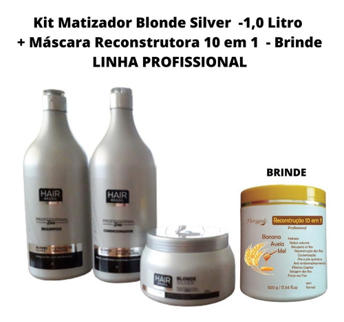 Imagem 1 de 3 de Matizador Blonde Kit L. Profissional + Brinde Reconstrutora