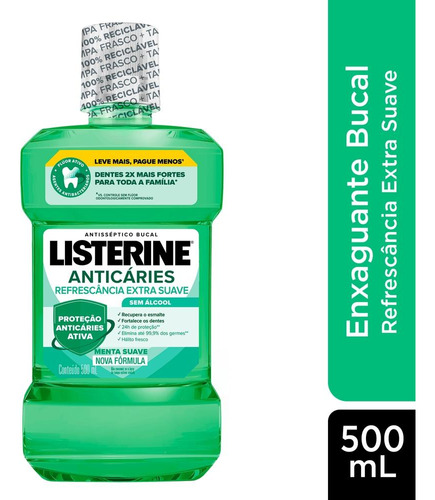 Antisséptico Bucal Listerine Anticáries Zero 500ml