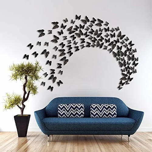 Mariposas 3d Adhesivas Para Pared - 60 Uds.