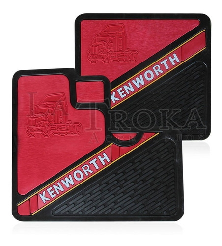 Juego Tapete Hule Para Camion Kenworth T800 Rojo [tptckwt8r]