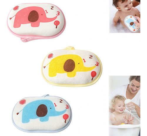Esponja De Baño Suave Para Bebés, 3 Piezas