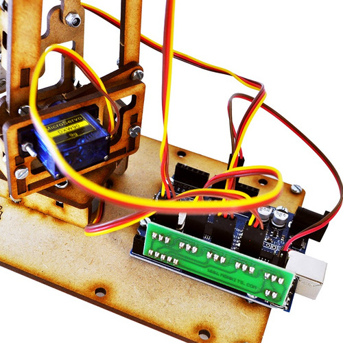 Brazo Robotico Didactico Para Arduino En Mdf