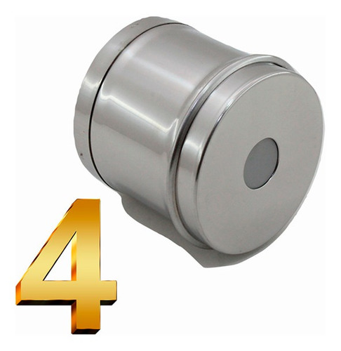 Kit 4 Porta Algodao Cotonete Bebe Inox C Mola 08 X 08cm Parcelamento Sem Juros Kit 4 Porta Algodao Cotonete Bebe Inox C Mola 08 X 08cm Parcelamento Sem Juros