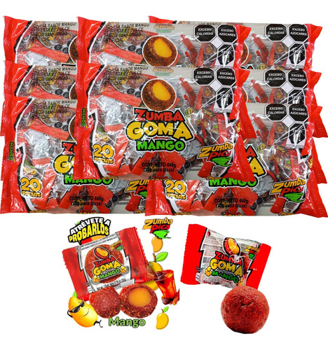 Gomita Tamarindo Mango Chile 220 Pz Zumba Goma Pica
