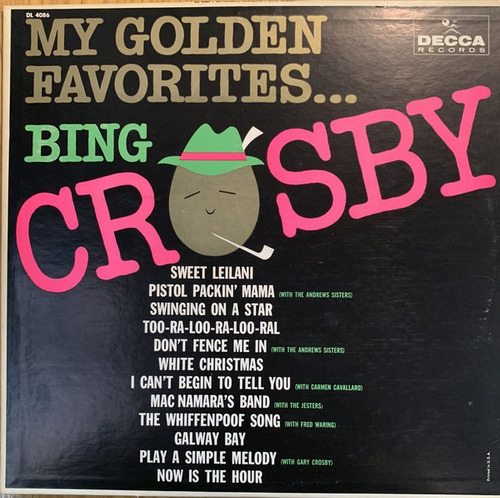Lp Vinil (vg)  Bing Crosby My Golden Favorites Ed Eua 1961