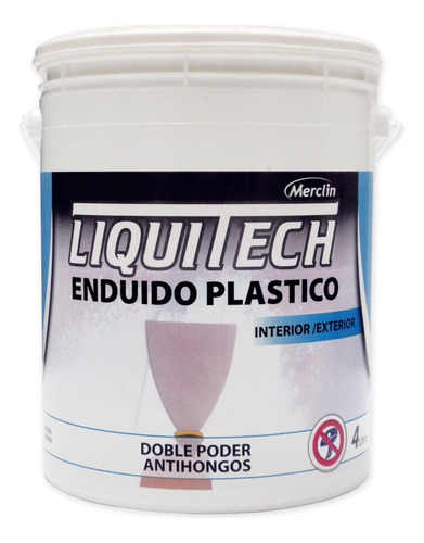 Enduido Plastico Interior Exterior Liquitech Antihongo 20lt