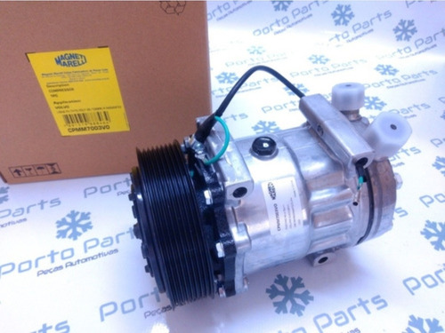 Compressor Ar 7h15 Passante 12v Saída Vertical Polia 8pk