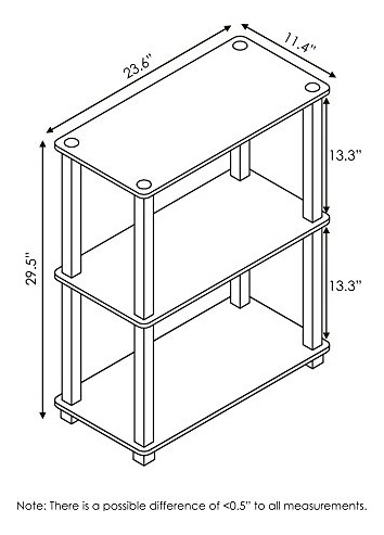 Furinno Turn-s-tube 3-tier Compact Multipurpose Shelf Displa