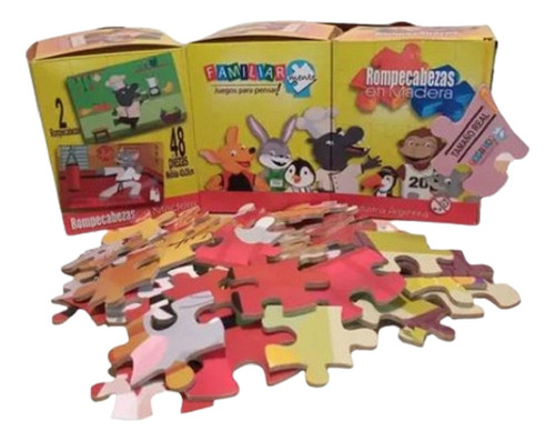 Rompecabezas En Madera 4 En 1 Puzzle Primera Infancia 48pz