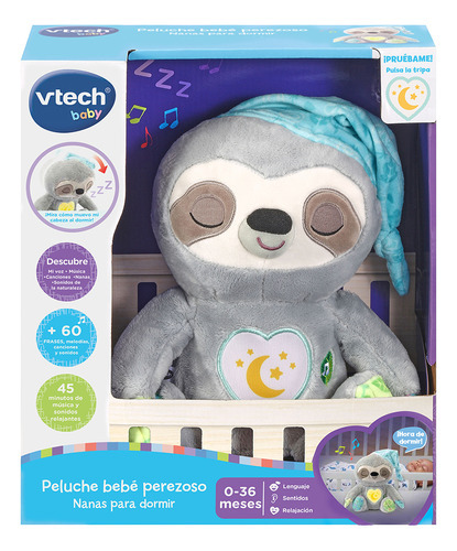 Imagen 4 de 4 de Peluche Para Bebe Perezoso Nanas Para Dormir