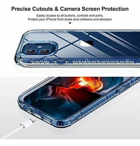 Estuche Para iPhone Pro Transparente 2 1 5g Resistente 6.1 J