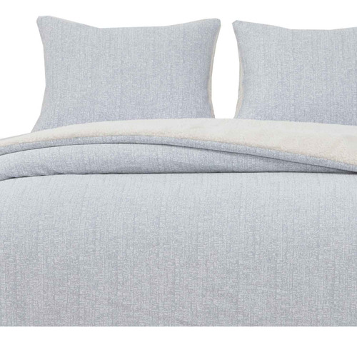 Quilt  Reversible Sherpa 2 Plazas Gris