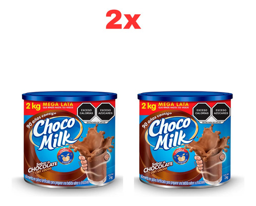 Pack 2 Botes Choco Milk Bebida En Polvo Sabor Chocolate 4kg 